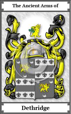Dethridge Family Crest Download (JPG) Book Plated - 600 DPI