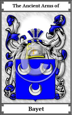 Bayet Family Crest Download (JPG)  Book Plated - 150 DPI