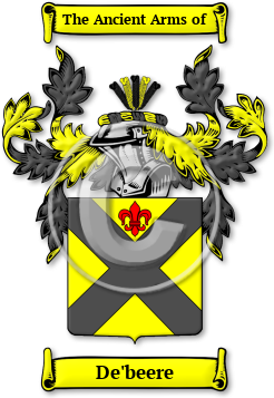 De'beere Family Crest Download (jpg) Legacy Series - 150 DPI