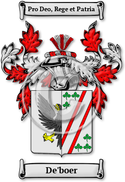 De'boer Family Crest Download (jpg) Legacy Series - 150 DPI
