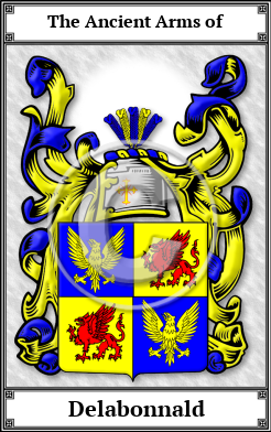 Delabonnald Family Crest Download (JPG) Book Plated - 600 DPI