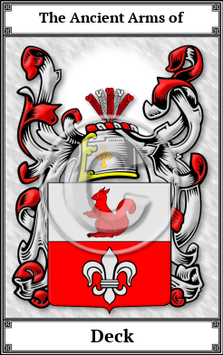 Deck Family Crest Download (JPG)  Book Plated - 150 DPI