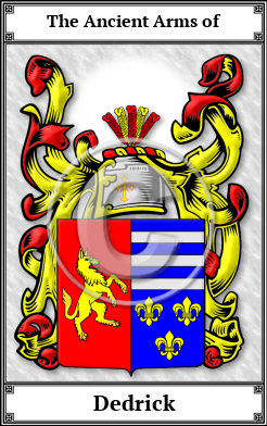 Dedrick Family Crest Download (JPG)  Book Plated - 150 DPI