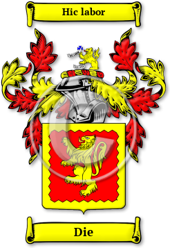 Die Family Crest Download (JPG) Legacy Series - 300 DPI