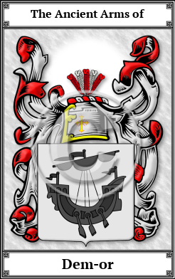 Dem-or Family Crest Download (JPG)  Book Plated - 150 DPI
