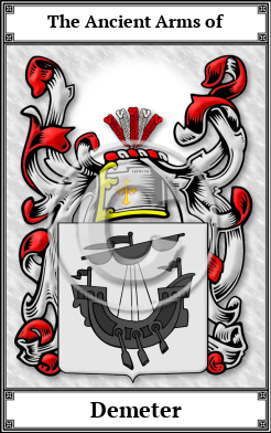 Demeter Family Crest Download (JPG) Book Plated - 600 DPI