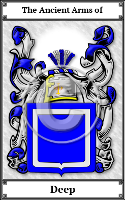 Deep Family Crest Download (JPG)  Book Plated - 150 DPI