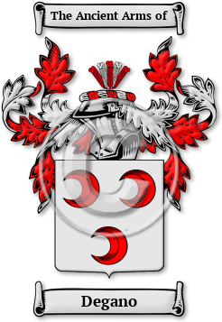 Degano Family Crest Download (jpg) Legacy Series - 150 DPI