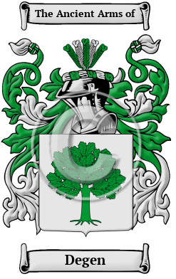 Degen Family Crest Download (jpg) Heritage Series - 150 DPI