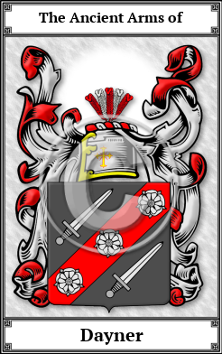 Dayner Family Crest Download (JPG) Book Plated - 600 DPI