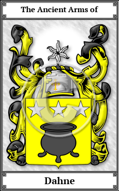 Dahne Family Crest Download (JPG)  Book Plated - 150 DPI