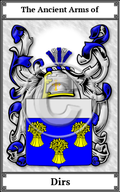 Dirs Family Crest Download (JPG)  Book Plated - 150 DPI
