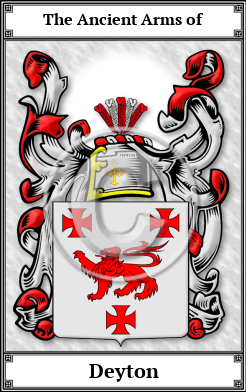 Deyton Family Crest Download (JPG)  Book Plated - 150 DPI