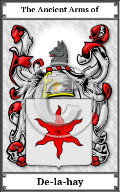 De-la-hay Family Crest Download (JPG)  Book Plated - 150 DPI
