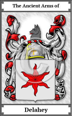 Delahey Family Crest Download (JPG)  Book Plated - 150 DPI