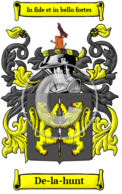 De-la-hunt Family Crest Download (JPG) Heritage Series - 300 DPI