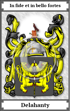 Delahanty Family Crest Download (JPG) Book Plated - 600 DPI
