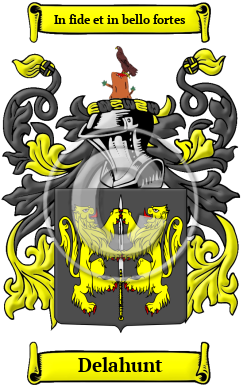 Delahunt Family Crest Download (JPG) Heritage Series - 600 DPI