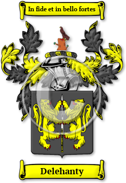 Delehanty Family Crest Download (jpg) Legacy Series - 150 DPI