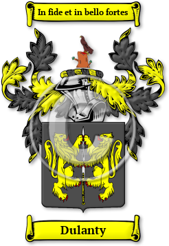 Dulanty Family Crest Download (jpg) Legacy Series - 150 DPI