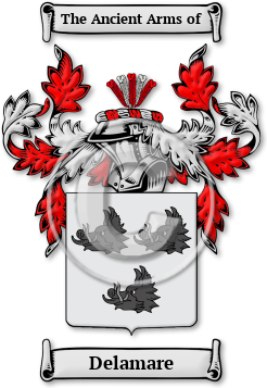 Delamare Family Crest Download (jpg) Legacy Series - 150 DPI