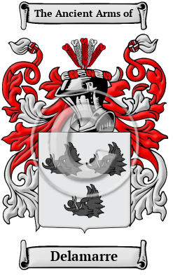 Delamarre Family Crest/Coat of Arms