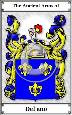 Del'ano Family Crest Download (JPG)  Book Plated - 150 DPI
