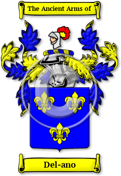 Del-ano Family Crest Download (jpg) Legacy Series - 150 DPI