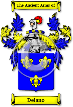 Delano Family Crest Download (jpg) Legacy Series - 150 DPI