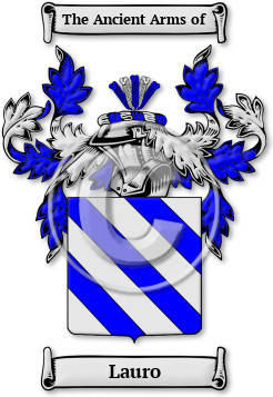 Lauro Family Crest Download (jpg) Legacy Series - 150 DPI