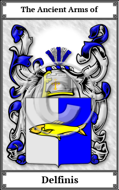 Delfinis Family Crest Download (JPG)  Book Plated - 150 DPI