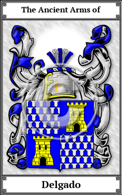 Delgado Family Crest Download (JPG)  Book Plated - 150 DPI