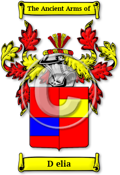 D elia Family Crest Download (jpg) Legacy Series - 150 DPI
