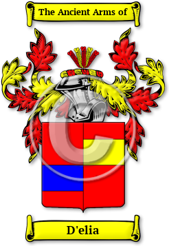 D'elia Family Crest Download (jpg) Legacy Series - 150 DPI