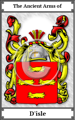D'isle Family Crest Download (JPG) Book Plated - 600 DPI