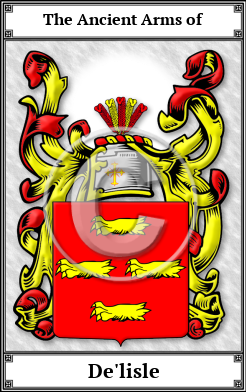 De'lisle Family Crest Download (JPG)  Book Plated - 150 DPI