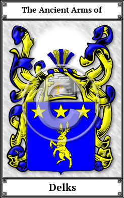 Delks Family Crest Download (JPG) Book Plated - 600 DPI