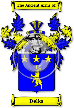 Delks Family Crest Download (JPG) Legacy Series - 600 DPI