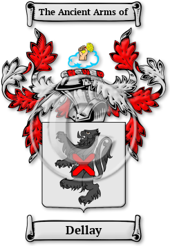 Dellay Family Crest Download (JPG) Legacy Series - 600 DPI