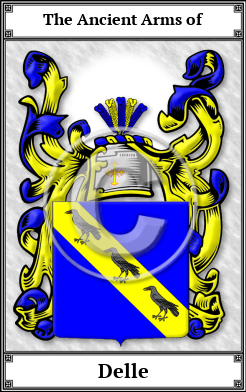 Delle Family Crest Download (JPG)  Book Plated - 150 DPI