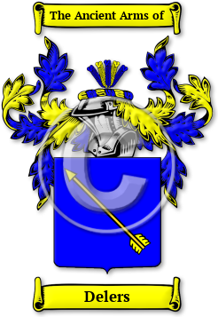 Delers Family Crest Download (jpg) Legacy Series - 150 DPI