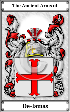 De-lamas Family Crest Download (JPG)  Book Plated - 150 DPI