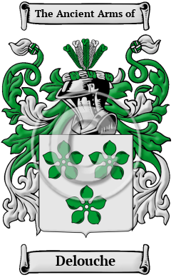 Delouche Family Crest/Coat of Arms