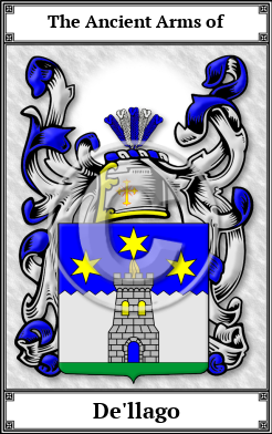 De'llago Family Crest Download (JPG)  Book Plated - 150 DPI