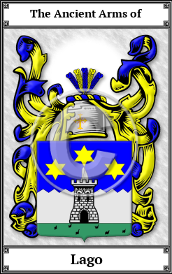 Lago Family Crest Download (JPG)  Book Plated - 150 DPI