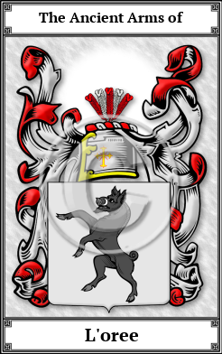 L'oree Family Crest Download (JPG)  Book Plated - 150 DPI