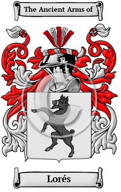 Lorés Family Crest Download (JPG) Heritage Series - 300 DPI