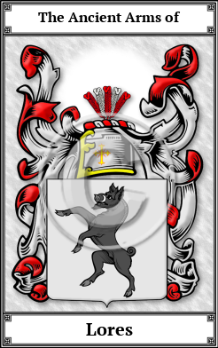Lores Family Crest Download (JPG)  Book Plated - 150 DPI