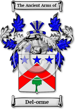 Del-orme Family Crest Download (jpg) Legacy Series - 150 DPI