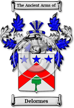 Delormes Family Crest Download (jpg) Legacy Series - 150 DPI